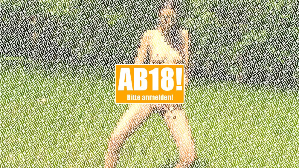 Nackt im Park, ich lass es einfach laufen