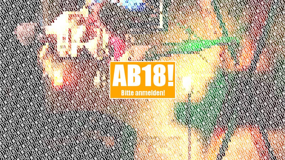 Breitbeinig aufgehängt und vorgeführt