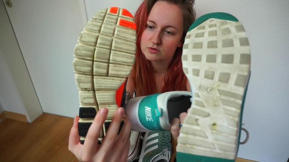 Verschwitze Sneakersammlung