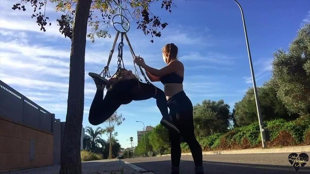 Suspended on the street
