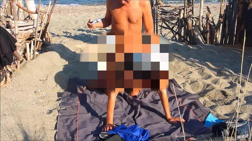 Blowjob und Ficken am Strand mit Creampie