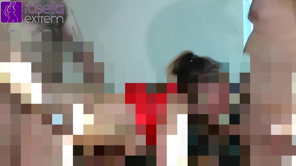 2 Dreilochstuten, lassen sich beim AO-GangBang, alle Löcher besamen und ficken! Teil 6