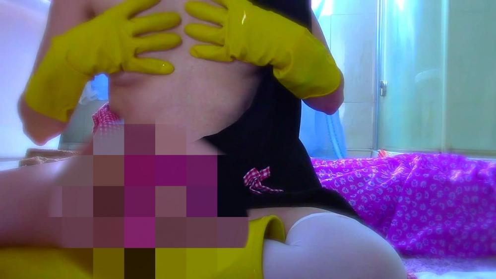 Melken in Latexhandschuhen