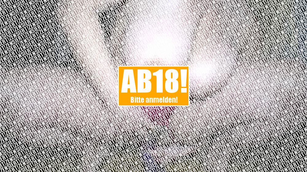 Abgepisst mit langem Dildo